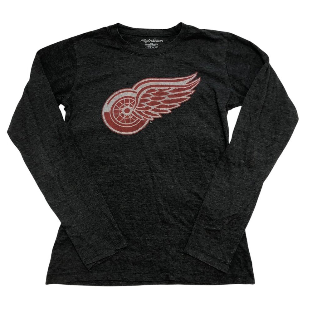 3/$25 ❥ NHL Detroit Red Wings Hockey Long-Sleeve Cotton Stretch Logo Tee XL